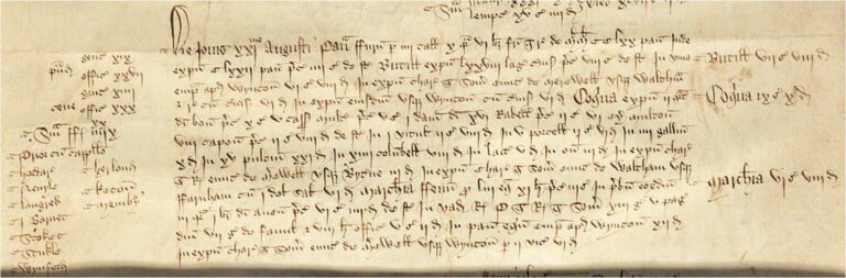William of Wykehams Household Account Roll
