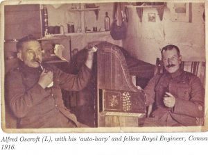 Alfred Oscroft and a fellow Royal Engineer in 1916.