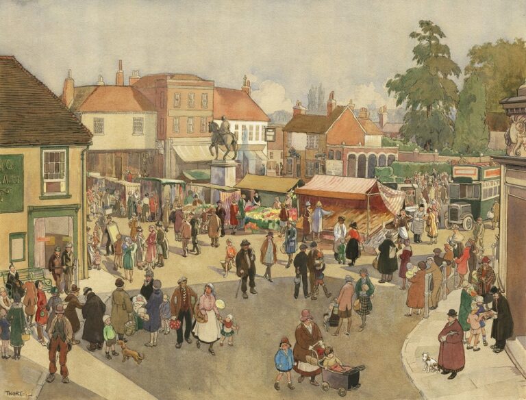 The Square, Petersfield, by Flora Twort (1893-1985).