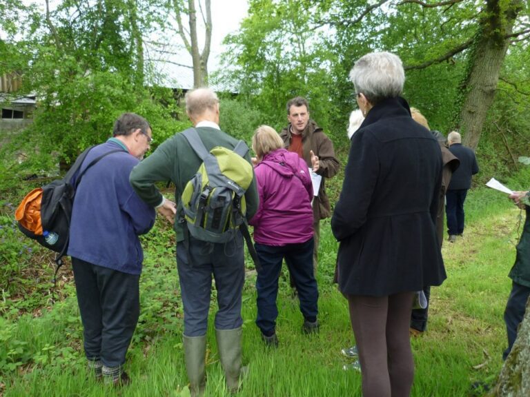 Alex Langlands and Romsey LHS on a walk along the Saxon boundary of the town with Ampfield.