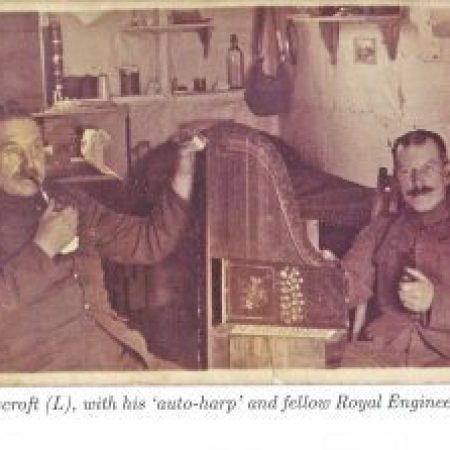 Alfred Oscroft and a fellow Royal Engineer in 1916.