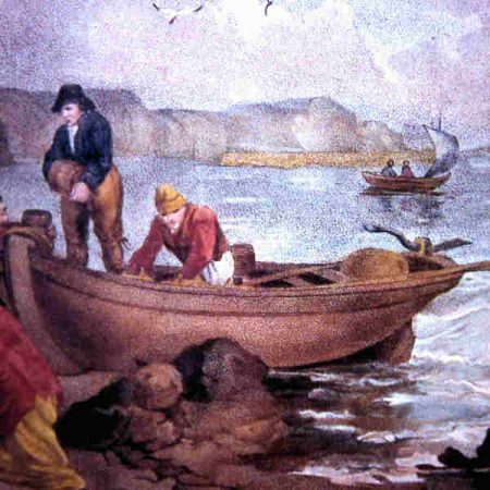 Smugglers at work – detail by George Morland (1763-1804)